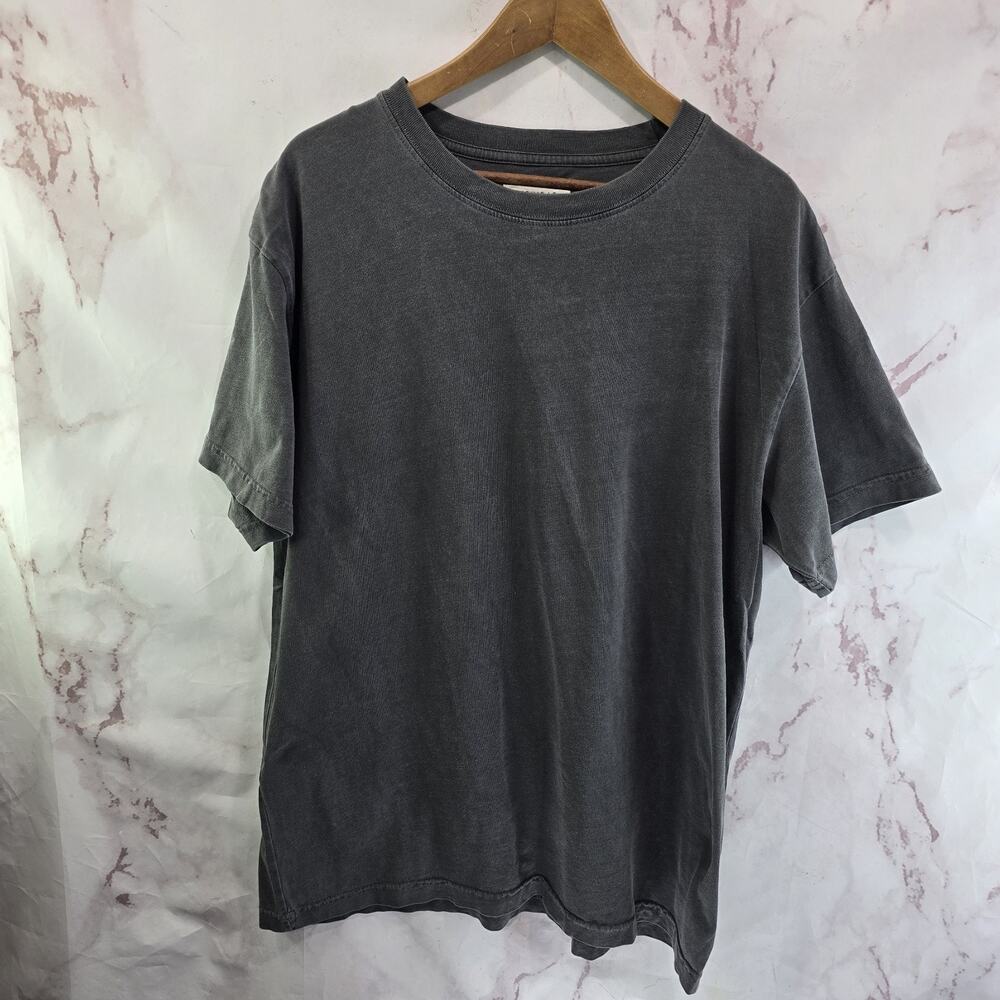 Richie Le T Shirt Mens Medium Gray Crew Neck Tee Short Sleeve Cotton Thick Heavy